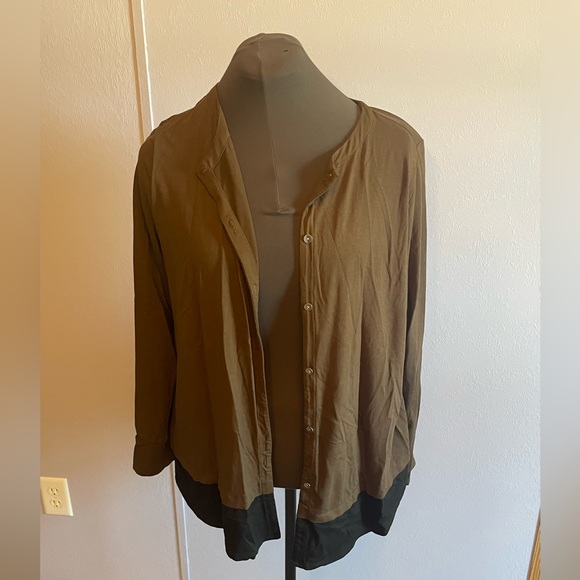 Brown with Black Bottom Cardigan - Picture 2 of 4